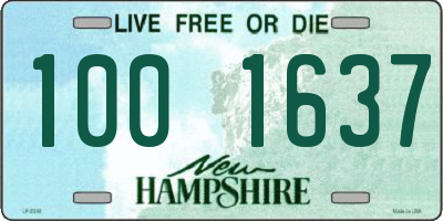 NH license plate 1001637