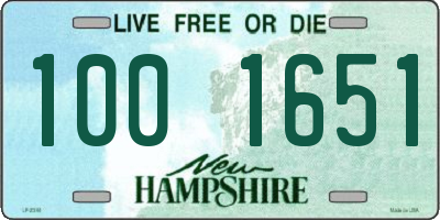 NH license plate 1001651