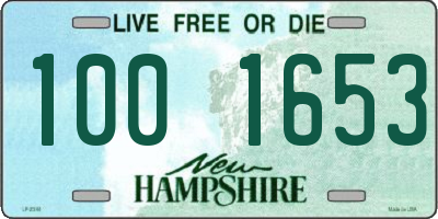 NH license plate 1001653