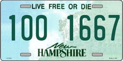 NH license plate 1001667