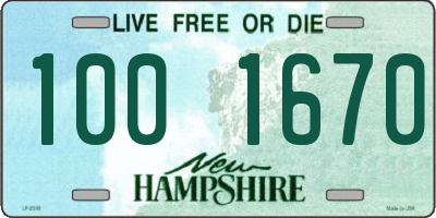 NH license plate 1001670