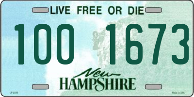 NH license plate 1001673