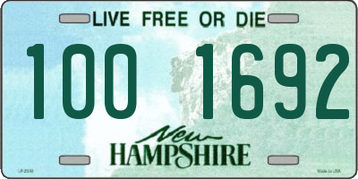 NH license plate 1001692