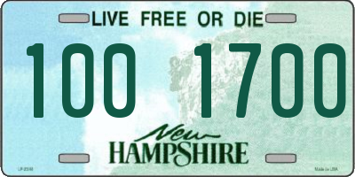 NH license plate 1001700