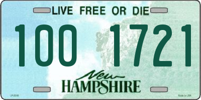 NH license plate 1001721