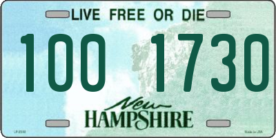 NH license plate 1001730