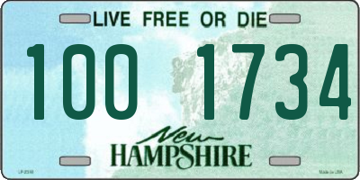 NH license plate 1001734