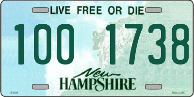 NH license plate 1001738