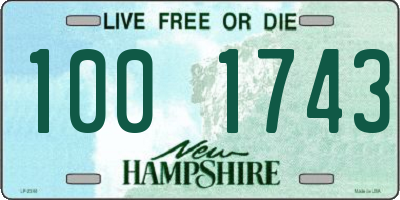 NH license plate 1001743