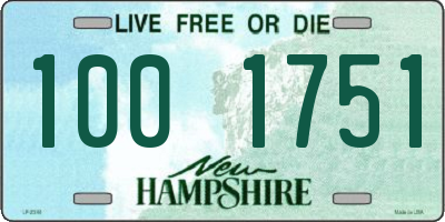 NH license plate 1001751