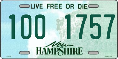 NH license plate 1001757