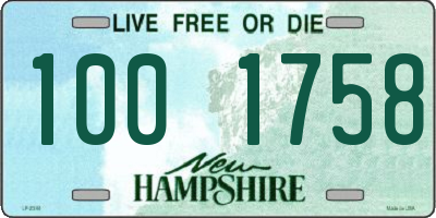 NH license plate 1001758