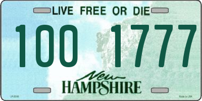 NH license plate 1001777