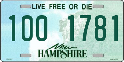 NH license plate 1001781