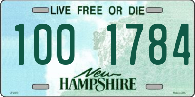 NH license plate 1001784