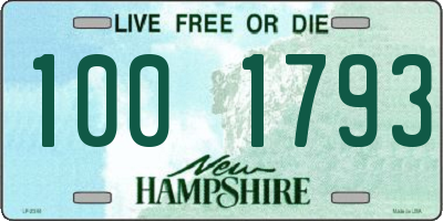 NH license plate 1001793