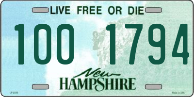 NH license plate 1001794