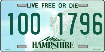 NH license plate 1001796