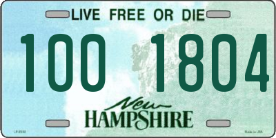 NH license plate 1001804