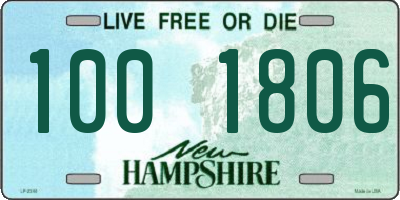 NH license plate 1001806