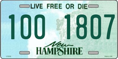 NH license plate 1001807