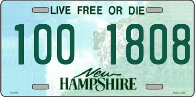 NH license plate 1001808