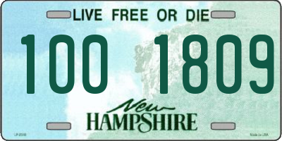 NH license plate 1001809