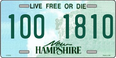 NH license plate 1001810