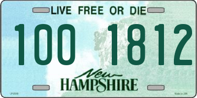 NH license plate 1001812