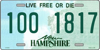 NH license plate 1001817