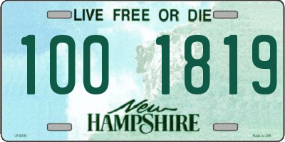 NH license plate 1001819