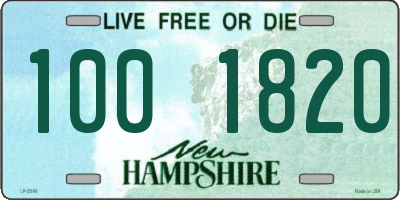 NH license plate 1001820