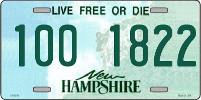 NH license plate 1001822