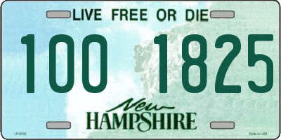 NH license plate 1001825