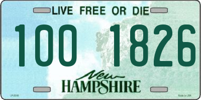 NH license plate 1001826