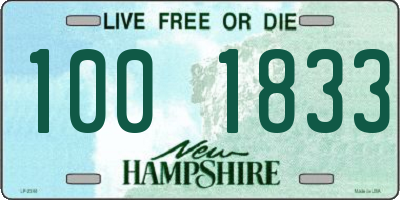 NH license plate 1001833