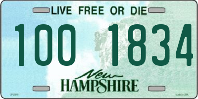 NH license plate 1001834