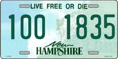 NH license plate 1001835