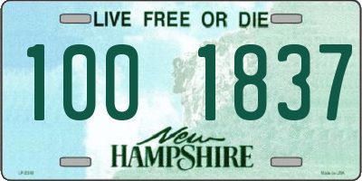 NH license plate 1001837