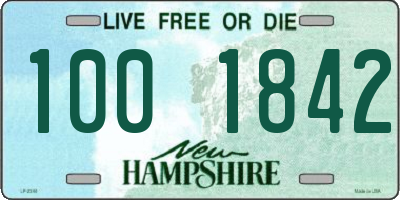 NH license plate 1001842