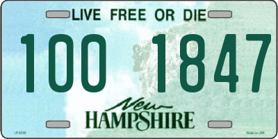 NH license plate 1001847