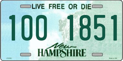 NH license plate 1001851