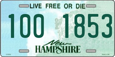 NH license plate 1001853