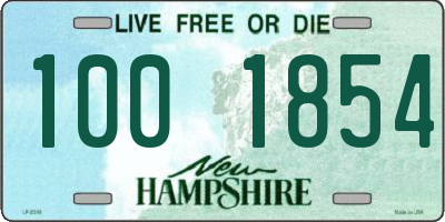 NH license plate 1001854