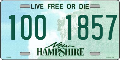 NH license plate 1001857