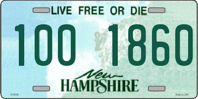 NH license plate 1001860