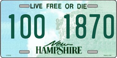 NH license plate 1001870