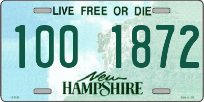 NH license plate 1001872