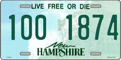 NH license plate 1001874