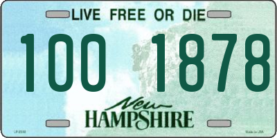 NH license plate 1001878